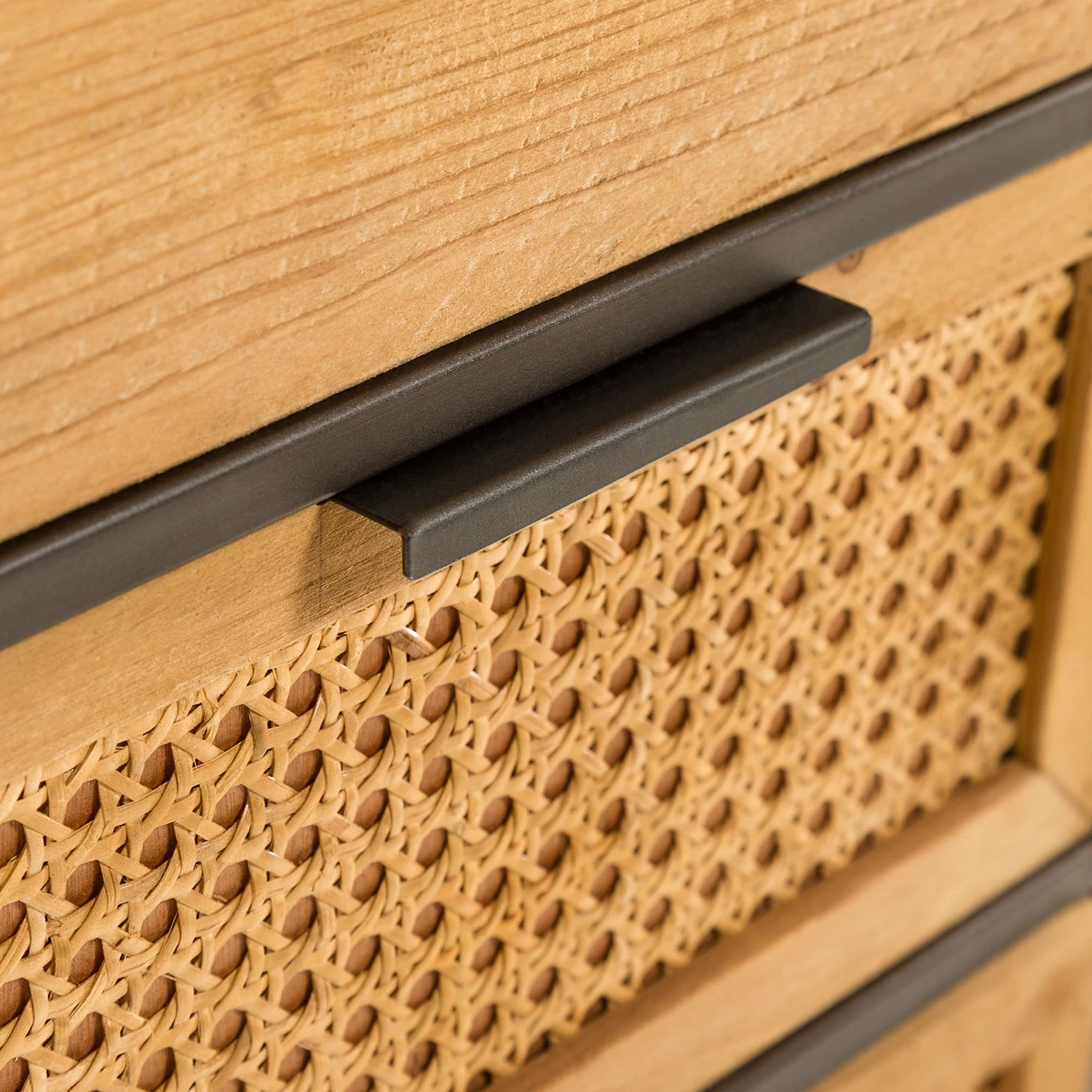 Red Living Sideboard Kisumu - Wiener Geflecht / Eisen - Braun / Schwarz 16 Red Living Sideboard Kisumu - Wiener Geflecht / Eisen - Braun / Schwarz – Bild 14