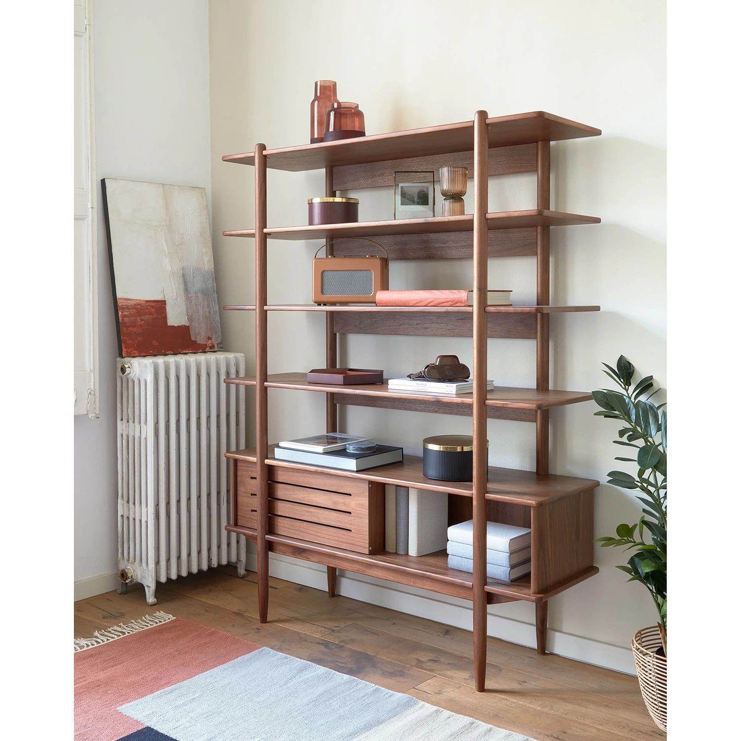 Naturoo Regal Chipata - Walnuss teilmassiv 4 Naturoo Regal Chipata - Walnuss teilmassiv – Bild 2