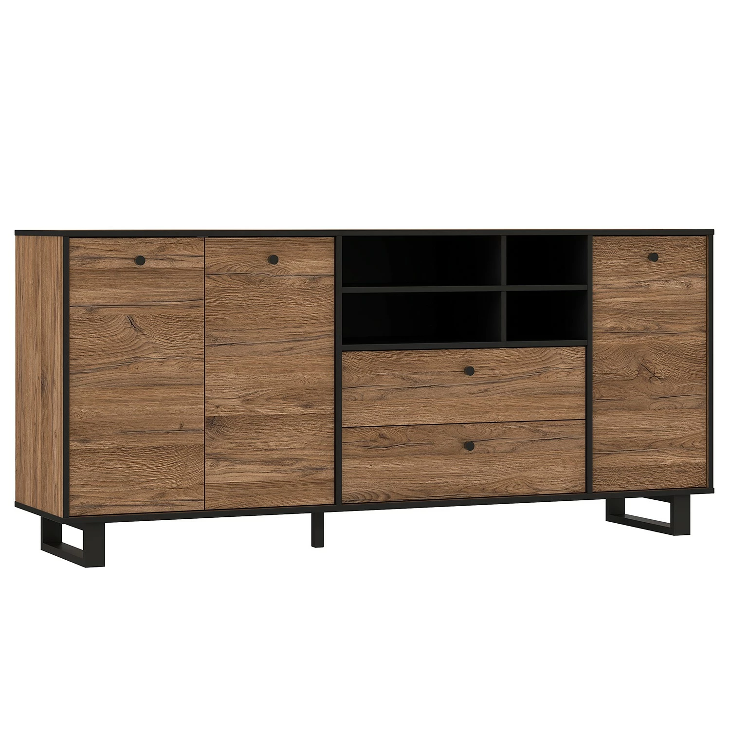 Red Living Sideboard Trylith I - Eiche Rustikal Dekor / Schwarz 3 Red Living Sideboard Trylith I - Eiche Rustikal Dekor / Schwarz
