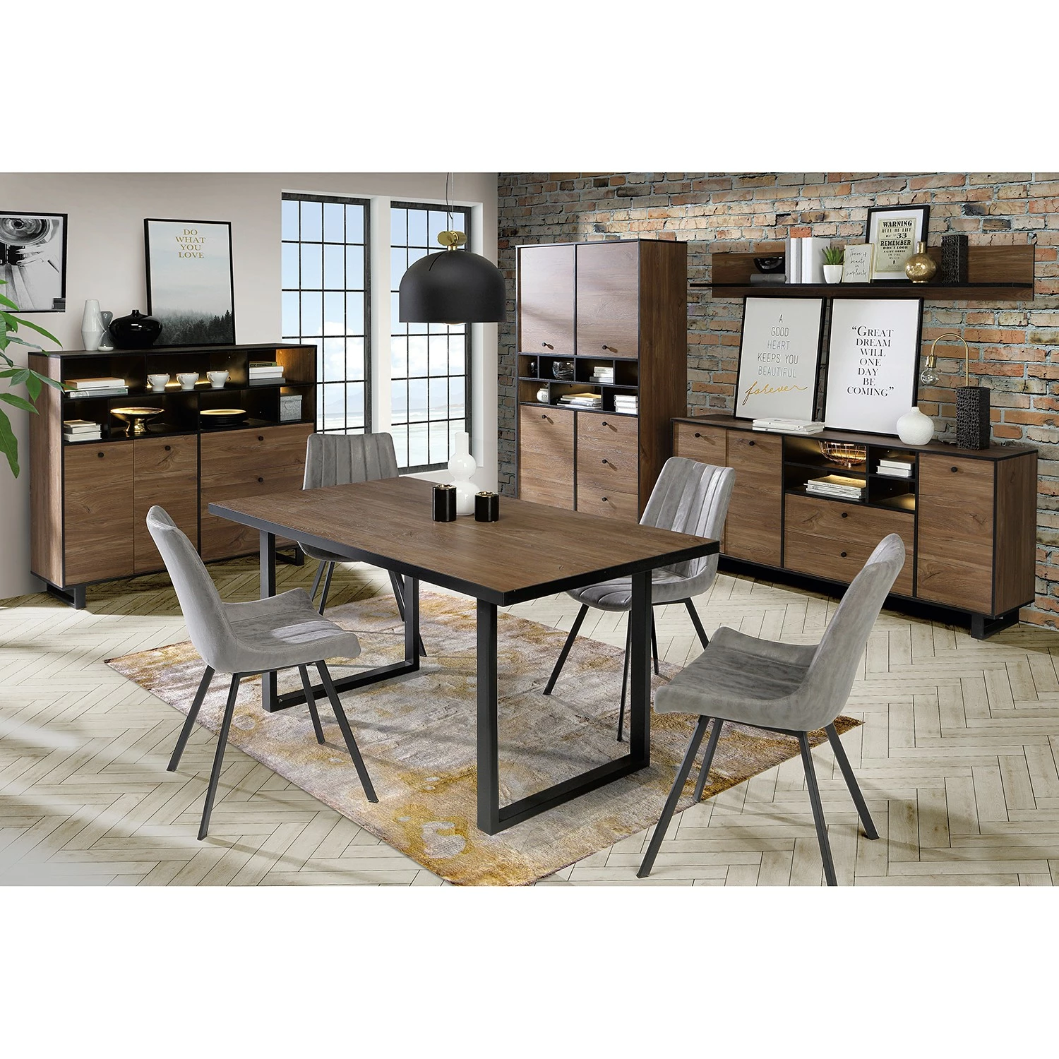 Red Living Sideboard Trylith I - Eiche Rustikal Dekor / Schwarz 6 Red Living Sideboard Trylith I - Eiche Rustikal Dekor / Schwarz – Bild 4