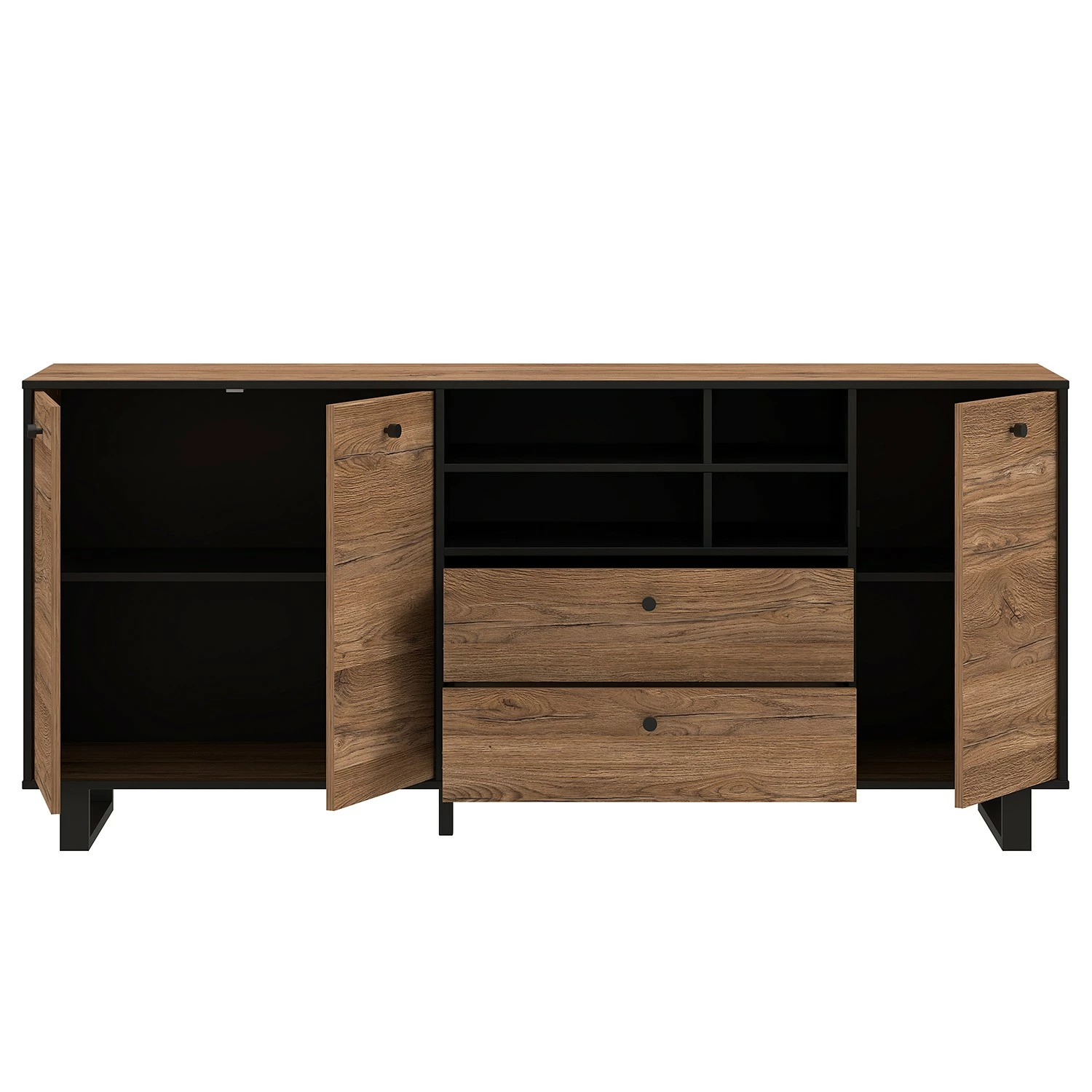Red Living Sideboard Trylith I - Eiche Rustikal Dekor / Schwarz 8 Red Living Sideboard Trylith I - Eiche Rustikal Dekor / Schwarz – Bild 6
