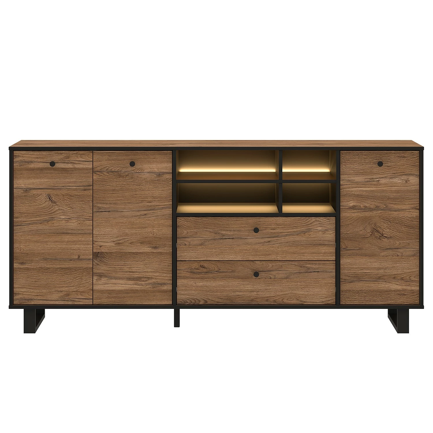 Red Living Sideboard Trylith I - Eiche Rustikal Dekor / Schwarz 10 Red Living Sideboard Trylith I - Eiche Rustikal Dekor / Schwarz – Bild 8