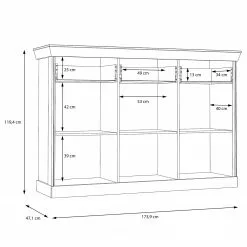 Ridgevalley Sideboard Boolamore III - Eiche Dekor -Büromöbel Verkäufe 1000364893 220722 501 SKETCH DETAILS P000000001000364893 sketch