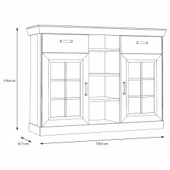Ridgevalley Sideboard Boolamore II - Eiche Dekor 12 Ridgevalley Sideboard Boolamore II - Eiche Dekor -Büromöbel Verkäufe 1000364895 220722 500 SKETCH DETAILS P000000001000364895 sketch