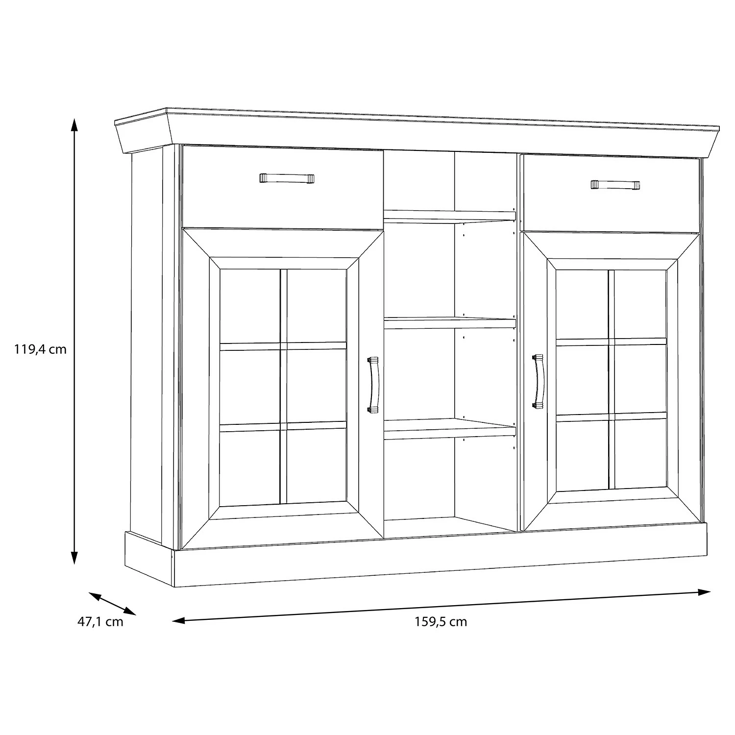 Ridgevalley Sideboard Boolamore II - Eiche Dekor 7 Ridgevalley Sideboard Boolamore II - Eiche Dekor – Bild 5