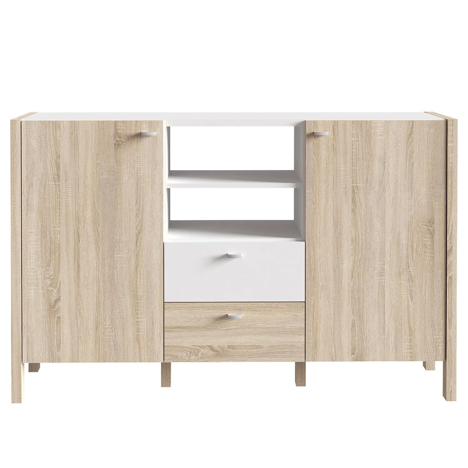 Loftscape Sideboard Thurles I - Eiche Sonoma Dekor / Weiß 5 Loftscape Sideboard Thurles I - Eiche Sonoma Dekor / Weiß – Bild 3