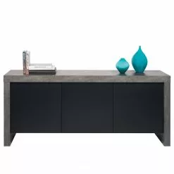 Temahome Sideboard Kobe II - Schwarz / Beton Dekor -Büromöbel Verkäufe 1000366639 220906 040 DETAILS P000000001000366639
