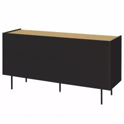 Temahome Sideboard Radio - Echtholzfurnier - Schwarz / Eiche -Büromöbel Verkäufe 1000366695 220906 060 DETAILS P000000001000366695