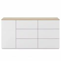 Temahome Sideboard Join V - Weiß / Eiche -Büromöbel Verkäufe 1000366702 220906 040 DETAILS P000000001000366702