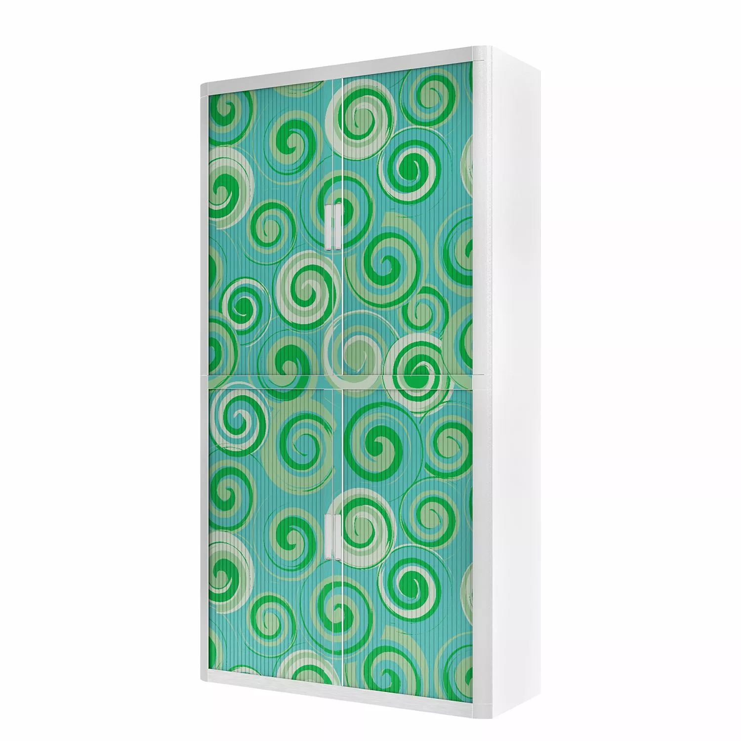 EasyOffice by Paperflow Rollladenschrank easyOffice Graphique II - Hellblau / Grün - Höhe: 204 cm 3 EasyOffice by Paperflow Rollladenschrank easyOffice Graphique II - Hellblau / Grün - Höhe: 204 cm