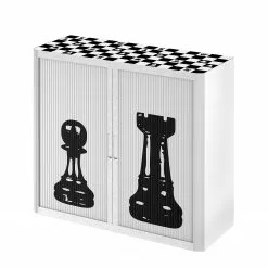 EasyOffice by Paperflow Aktenschrank easyOffice Noire et Blanc X - Schwarz / Weiß