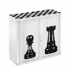 EasyOffice by Paperflow Aktenschrank easyOffice Noire et Blanc X - Schwarz / Weiß -Büromöbel Verkäufe aktenschrank easyoffice noire et blanc x 1889562