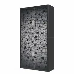 EasyOffice by Paperflow Aktenschrank easyOffice Noire et Blanc I - Schwarz / Weiß - Höhe: 204 cm