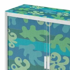 EasyOffice by Paperflow Rollladenschrank easyOffice - Papier Peints III - Blau / Grün - Höhe: 104 cm -Büromöbel Verkäufe aktenschrank easyoffice papier peints iii 104 cm 1892858