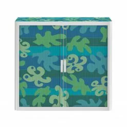 EasyOffice by Paperflow Rollladenschrank easyOffice - Papier Peints III - Blau / Grün - Höhe: 104 cm -Büromöbel Verkäufe aktenschrank easyoffice papier peints iii 104 cm 1892862