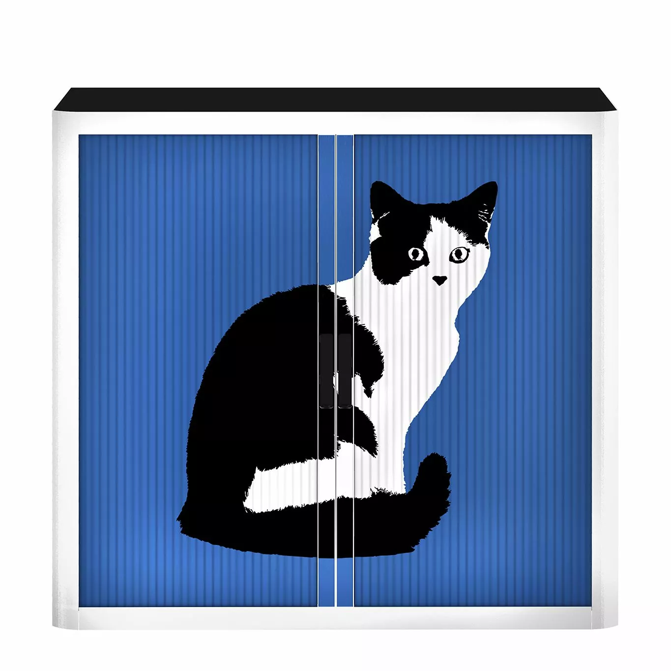 EasyOffice by Paperflow Rollladenschrank easyOffice Pop Art Cat - Weiß / Blau 5 EasyOffice by Paperflow Rollladenschrank easyOffice Pop Art Cat - Weiß / Blau – Bild 3