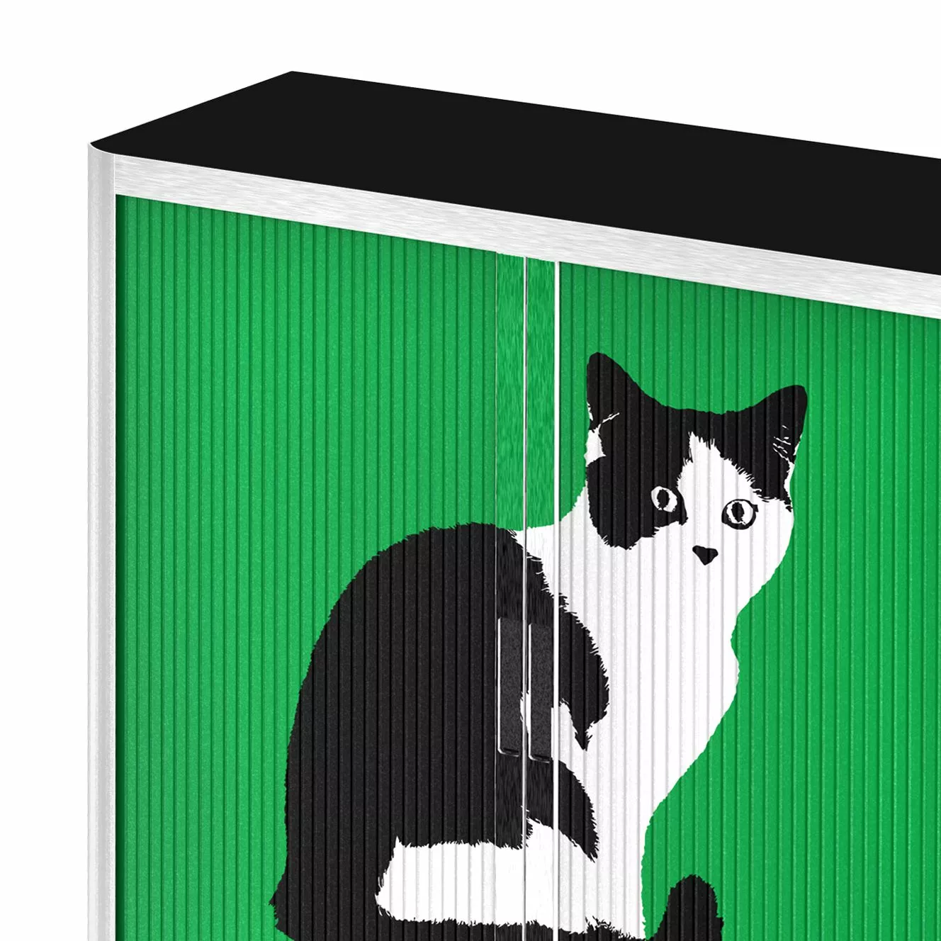 EasyOffice by Paperflow Rollladenschrank easyOffice Pop Art Cat - Weiß / Grün 7 EasyOffice by Paperflow Rollladenschrank easyOffice Pop Art Cat - Weiß / Grün – Bild 5