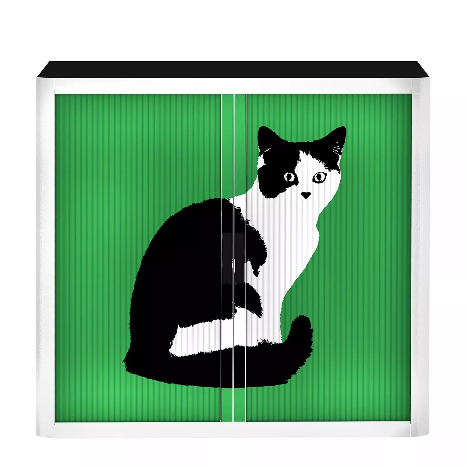 EasyOffice by Paperflow Rollladenschrank easyOffice Pop Art Cat - Weiß / Grün 5 EasyOffice by Paperflow Rollladenschrank easyOffice Pop Art Cat - Weiß / Grün – Bild 3