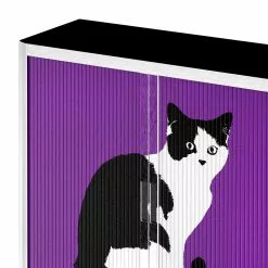 EasyOffice by Paperflow Rollladenschrank easyOffice Pop Art Cat - Weiß / Lila -Büromöbel Verkäufe aktenschrank easyoffice pop art cat weiss lila 1955714