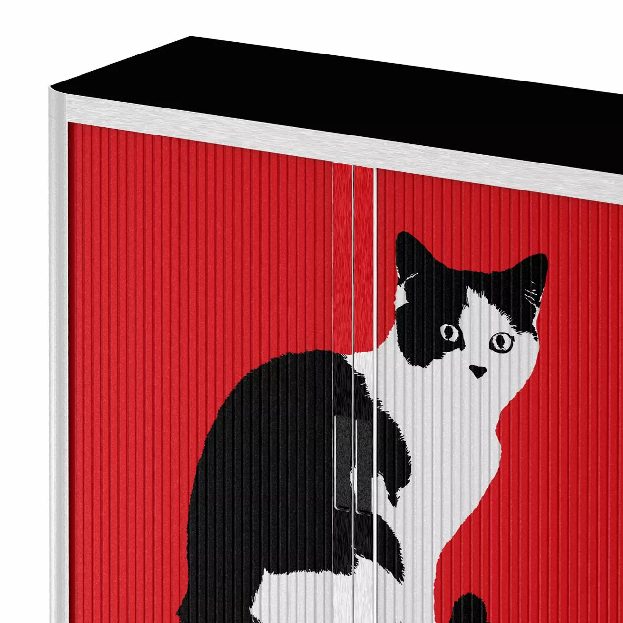 EasyOffice by Paperflow Rollladenschrank easyOffice Pop Art Cat - Weiß / Rot 7 EasyOffice by Paperflow Rollladenschrank easyOffice Pop Art Cat - Weiß / Rot – Bild 5