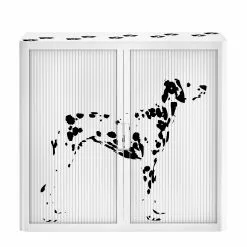 EasyOffice by Paperflow Rollladenschrank easyOffice - Pop Art Dalmatian - Schwarz / Weiß -Büromöbel Verkäufe aktenschrank easyoffice pop art dalmatian 1887690