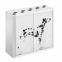 EasyOffice by Paperflow Rollladenschrank easyOffice - Pop Art Dalmatian - Schwarz / Weiß -Büromöbel Verkäufe aktenschrank easyoffice pop art dalmatian 1887694
