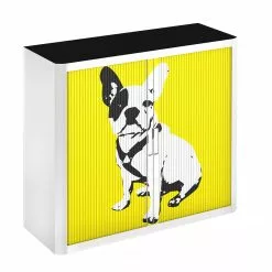 EasyOffice by Paperflow Rollladenschrank easyOffice Pop Art Dog - Weiß / Gelb -Büromöbel Verkäufe aktenschrank easyoffice pop art dog weiss gelb 1956350
