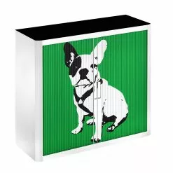EasyOffice by Paperflow Rollladenschrank easyOffice Pop Art Dog - Weiß / Grün -Büromöbel Verkäufe aktenschrank easyoffice pop art dog weiss gruen 1956334