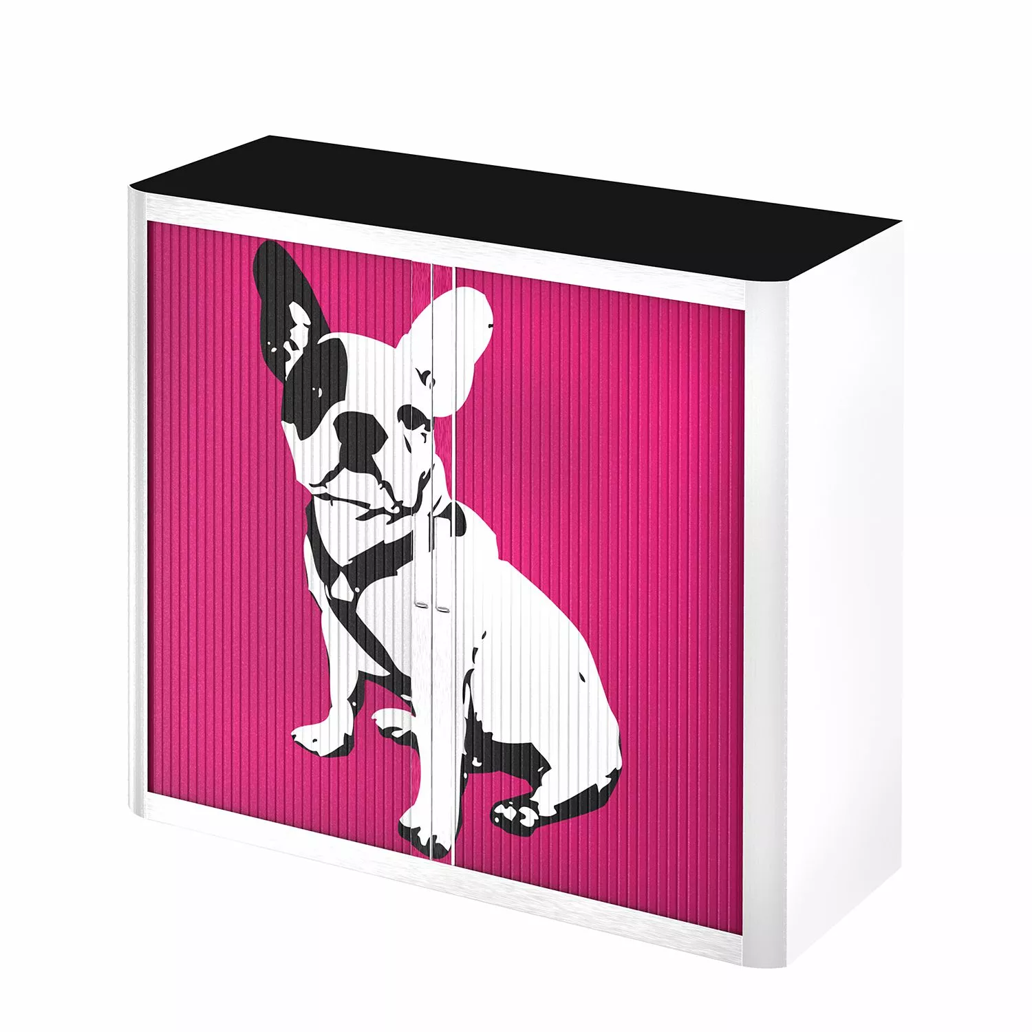 EasyOffice by Paperflow Rollladenschrank easyOffice Pop Art Dog - Weiß / Pink 3 EasyOffice by Paperflow Rollladenschrank easyOffice Pop Art Dog - Weiß / Pink
