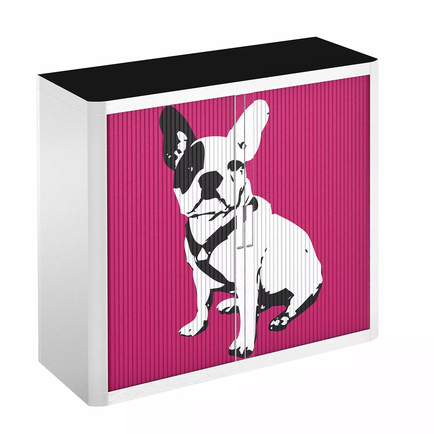 EasyOffice by Paperflow Rollladenschrank easyOffice Pop Art Dog - Weiß / Pink 6 EasyOffice by Paperflow Rollladenschrank easyOffice Pop Art Dog - Weiß / Pink – Bild 4