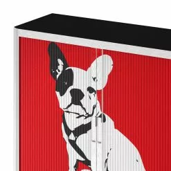 EasyOffice by Paperflow Rollladenschrank easyOffice Pop Art Dog - Weiß / Rot -Büromöbel Verkäufe aktenschrank easyoffice pop art dog weiss rot 1956278