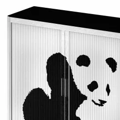 EasyOffice by Paperflow Rollladenschrank easyOffice - Pop Art Panda - Weiß / Schwarz -Büromöbel Verkäufe aktenschrank easyoffice pop art panda 1887866