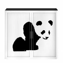 EasyOffice by Paperflow Rollladenschrank easyOffice - Pop Art Panda - Weiß / Schwarz -Büromöbel Verkäufe aktenschrank easyoffice pop art panda 1887870