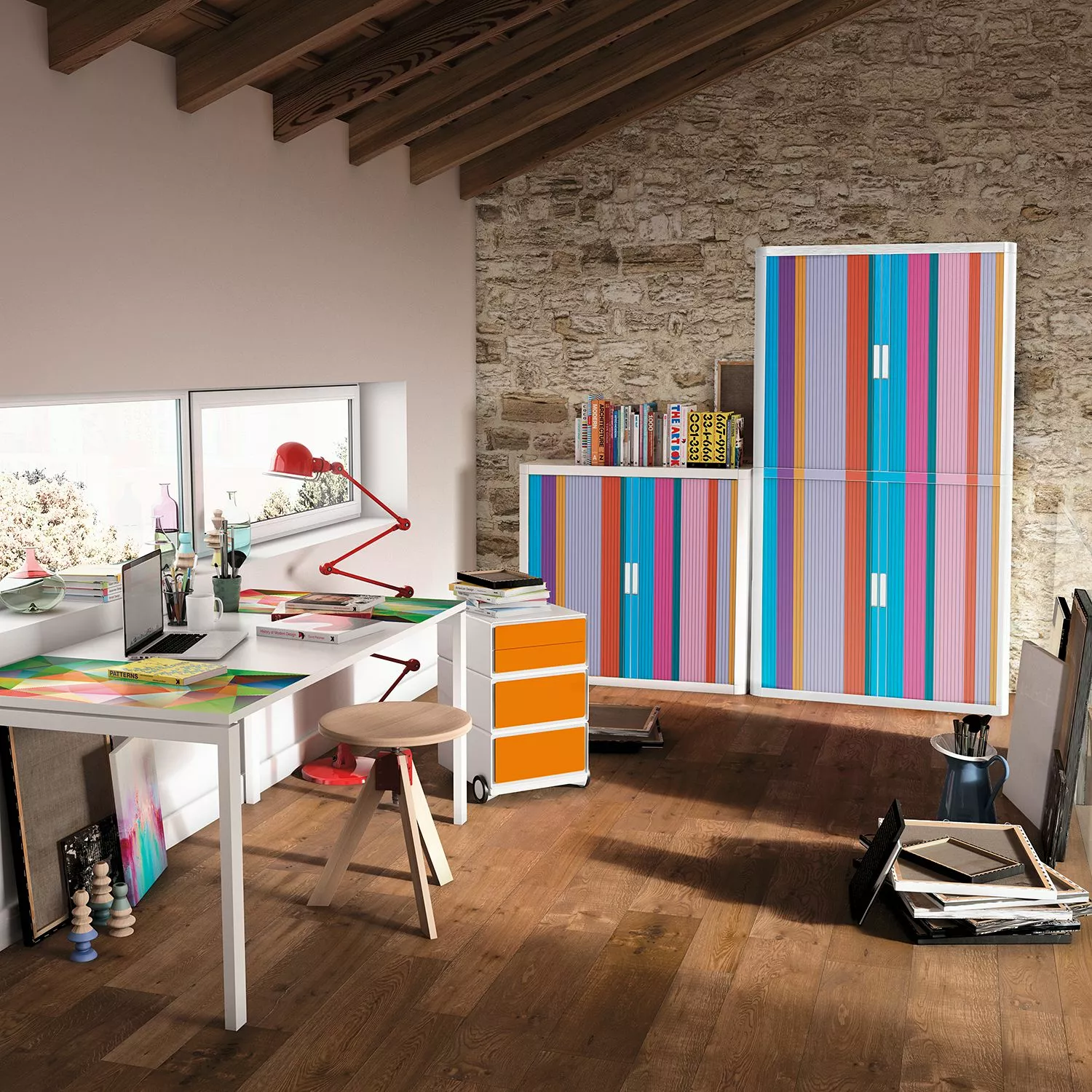 EasyOffice by Paperflow Aktenschrank easyOffice Rayures IV - Mehrfarbig 4 EasyOffice by Paperflow Aktenschrank easyOffice Rayures IV - Mehrfarbig – Bild 2