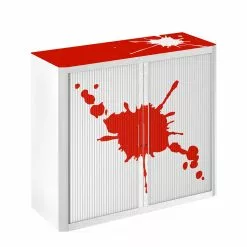 EasyOffice by Paperflow Aktenschrank easyOffice Stickers II - Rot - Höhe: 104 cm -Büromöbel Verkäufe aktenschrank easyoffice stickers ii rot 104 cm 1933338