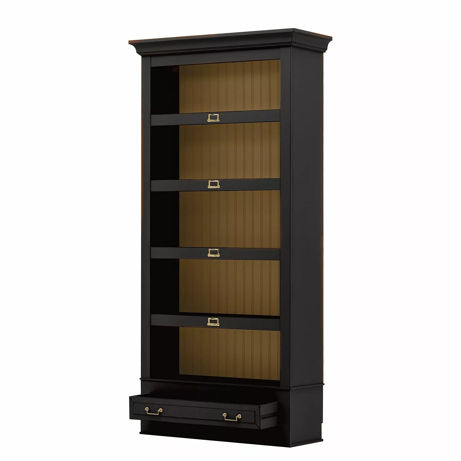 Maison Belfort Bücherregal Azjana II - Schwarz / Pinie Honig 3 Maison Belfort Bücherregal Azjana II - Schwarz / Pinie Honig