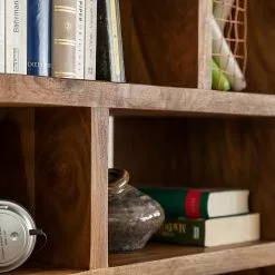 Ars Natura Bücherregal Trangle - Sheesham Massiv -Büromöbel Verkäufe buecherregal trangle sheesham massiv 723990