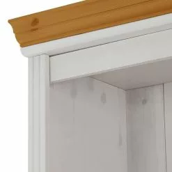 Maison Belfort Bücherwand Lillehammer IV - Kiefer massiv - Kiefer Weiß / Kiefer Honig -Büromöbel Verkäufe buecherwand lillehammer iv kiefer massiv weiss honig 1112570