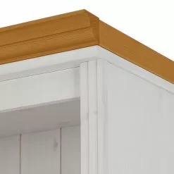 Maison Belfort Bücherwand Lillehammer V - Kiefer massiv - Kiefer Weiß / Kiefer Honig -Büromöbel Verkäufe buecherwand lillehammer v kiefer massiv weiss honig 1112598