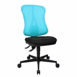 Topstar Bürodrehstuhl Head Point - Hellblau / Schwarz - Ohne Kopfstütze - Ohne Armlehnen