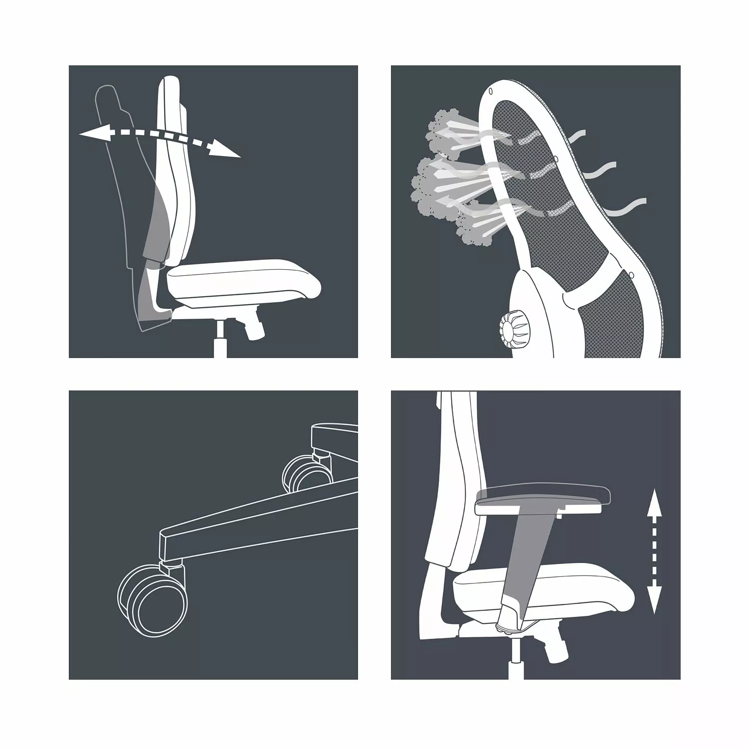 Topstar Bürodrehstuhl Sitness 15 - Blau 11 Topstar Bürodrehstuhl Sitness 15 - Blau – Bild 9