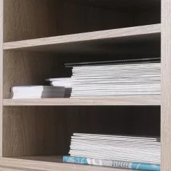 Maja Möbel Bürosparset Merit V (10-teilig) - Eiche Sonoma Dekor / Hochglanz Grau -Büromöbel Verkäufe buerosparset merit v 10 teilig sonoma eiche grau hochglanz 433559