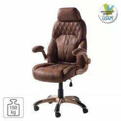 Home24office Chefsessel Baylor XXL - Braun / Kupfer -Büromöbel Verkäufe chefsessel baylor xxl microfaser kunststoff kupfer 5014496