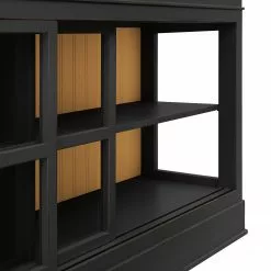 Maison Belfort Sideboard Azjana I - Schwarz / Pinie Honig -Büromöbel Verkäufe highboard azjana pinie teilmassiv 3394457