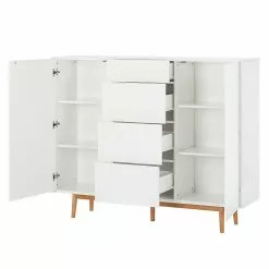 Mørteens Sideboard Lindholm IV - Weiß - Höhe: 128 cm 15 Mørteens Sideboard Lindholm IV - Weiß - Höhe: 128 cm -Büromöbel Verkäufe highboard lindholm i weiss matt eiche massiv 333072