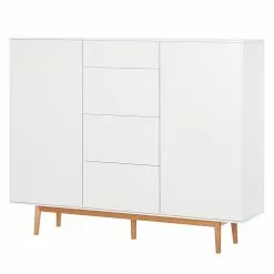 Mørteens Sideboard Lindholm IV - Weiß - Höhe: 128 cm