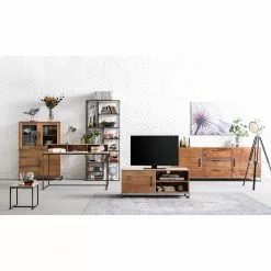 Ars manufacti Regal Woodson III - Akazie Hellbraun -Büromöbel Verkäufe highboard woodson akazie massiv eisen akazie hellbraun 4713228