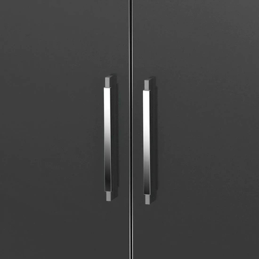 Kombiregal Merit - Alpinweiß / Hochglanz Grau 6 Kombiregal Merit - Alpinweiß / Hochglanz Grau – Bild 4