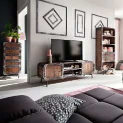 Ars manufacti Regal Wharton II - Akazie teilmassiv / Stahl -Büromöbel Verkäufe kommode wharton mango teilmassiv stahl 5212168