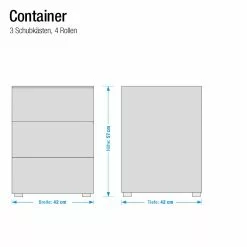 Fredriks Rollcontainer Paddington - Hochglanz Weiß 25 Fredriks Rollcontainer Paddington - Hochglanz Weiß -Büromöbel Verkäufe paddington rollcontainer hochglanz weiss lackiert mit 3 schubladen 1225042